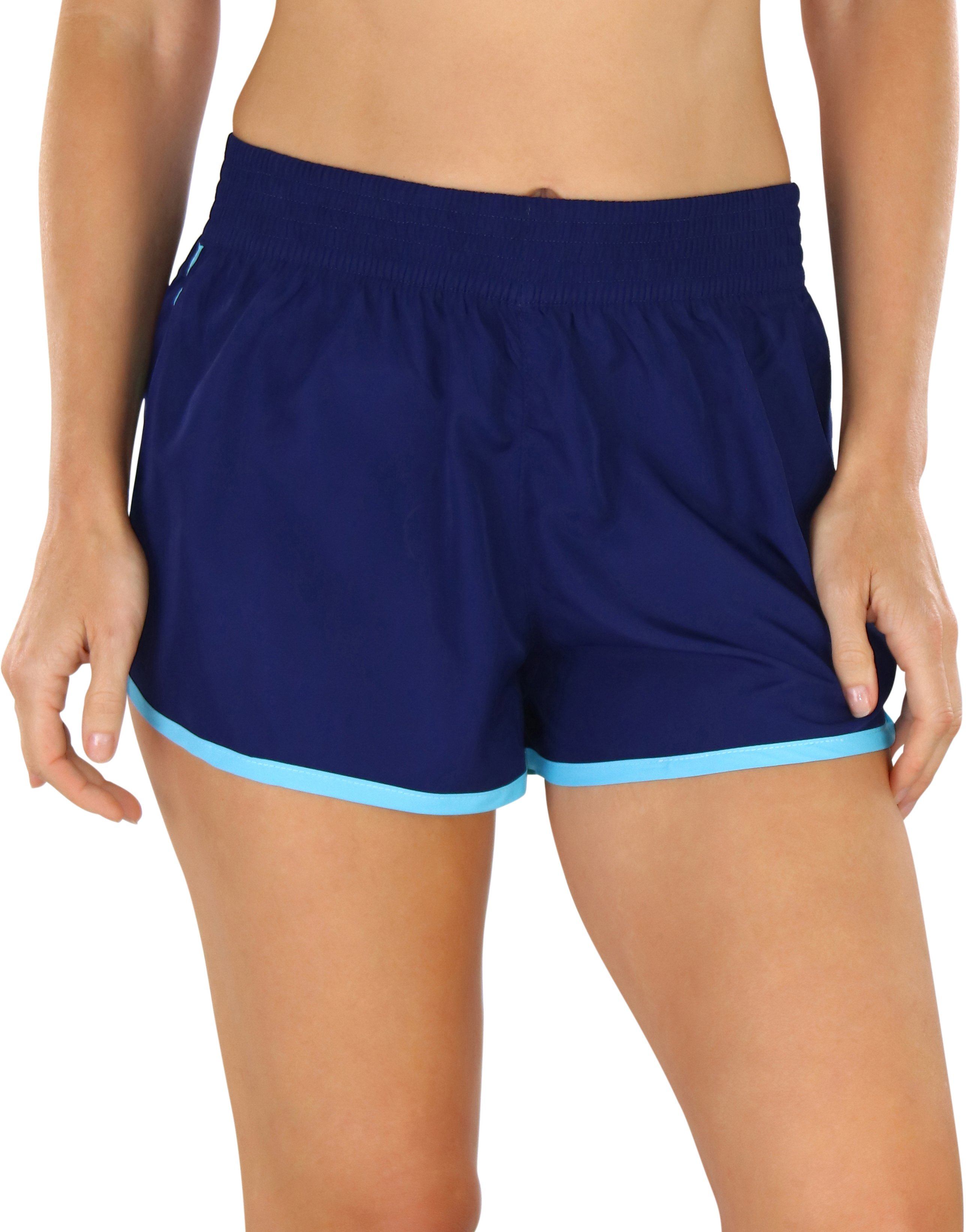 Women's Contrast Waistband Athletic Shorts
